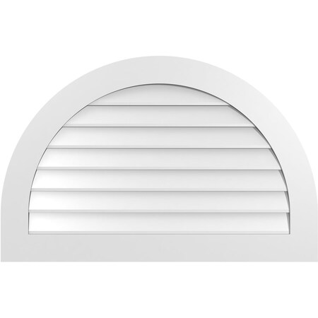 Ekena Millwork Round Top Surface Mount PVC Gable Vent: Non-Functional, w/ 3-1/2"W x 1"P Standard Frame, 40"W x 26"H GVPRT40X2601SN